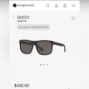 AUTHENTIC Gucci Sunglasses Black Wayfarer Style (Model No. GG0010S)